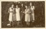 4 Madonas ģimnāzijas audzēkņi un skolas saimniece 1940.g. E.zariņas foto Madonā.